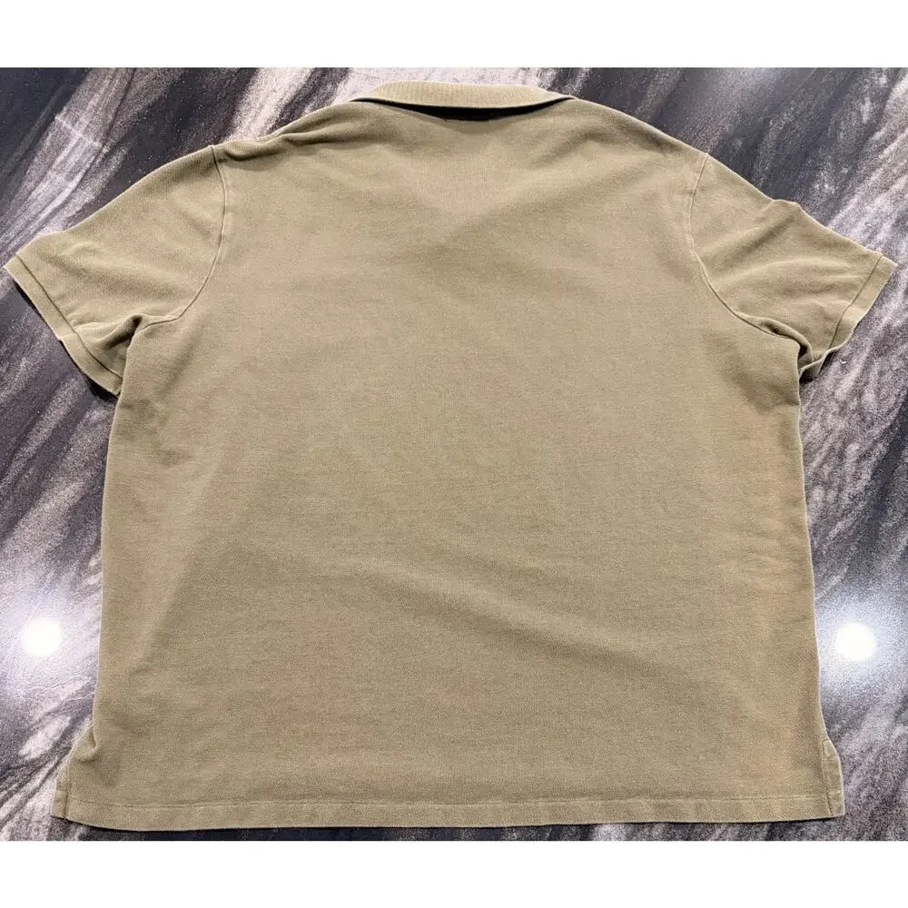 Polo Ralph Lauren Classic Fit Polo Shirt Mens XXL Olive Green Orange Pony Cotton